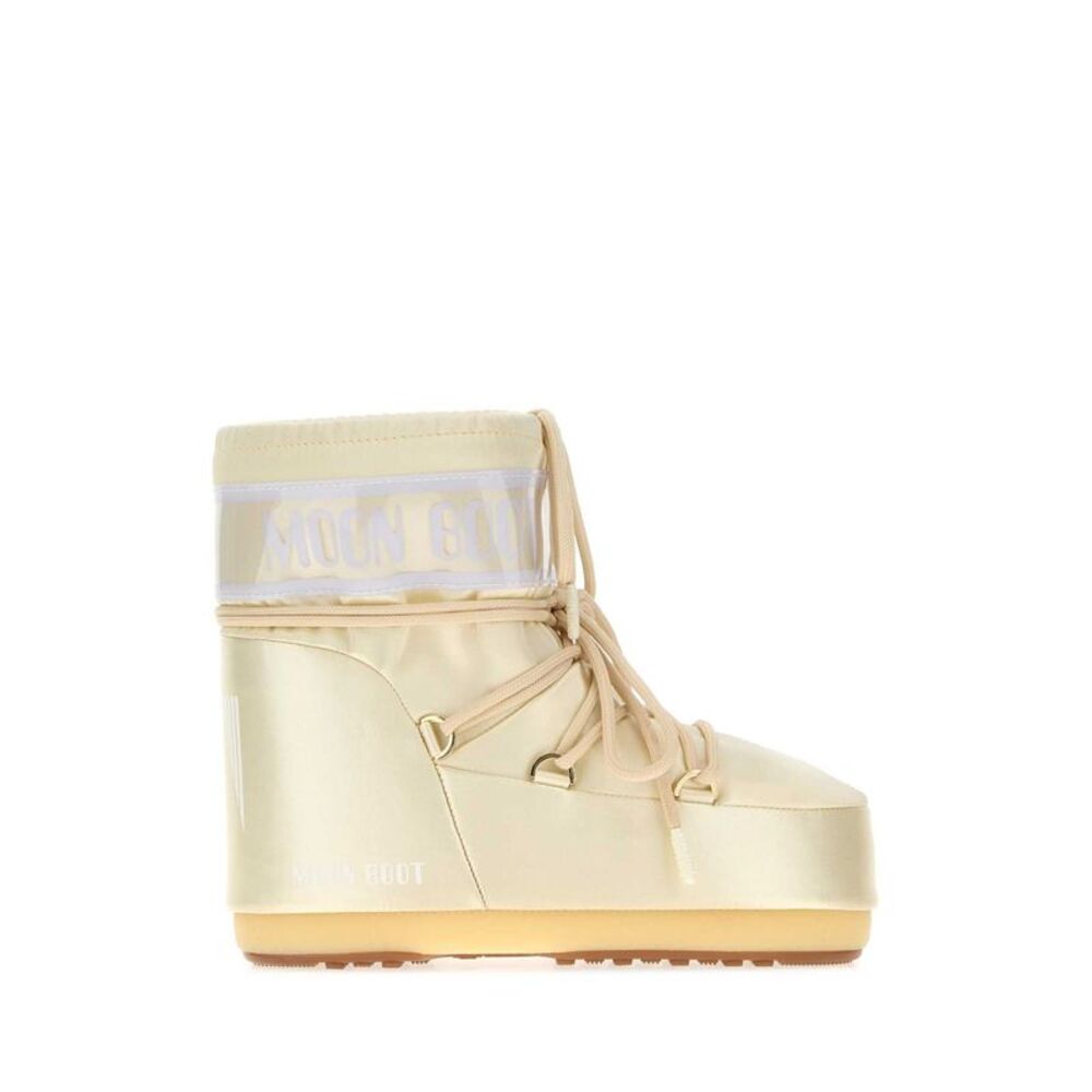 Moon Boot Women Gold Fabric Icon Low Ankle Boots